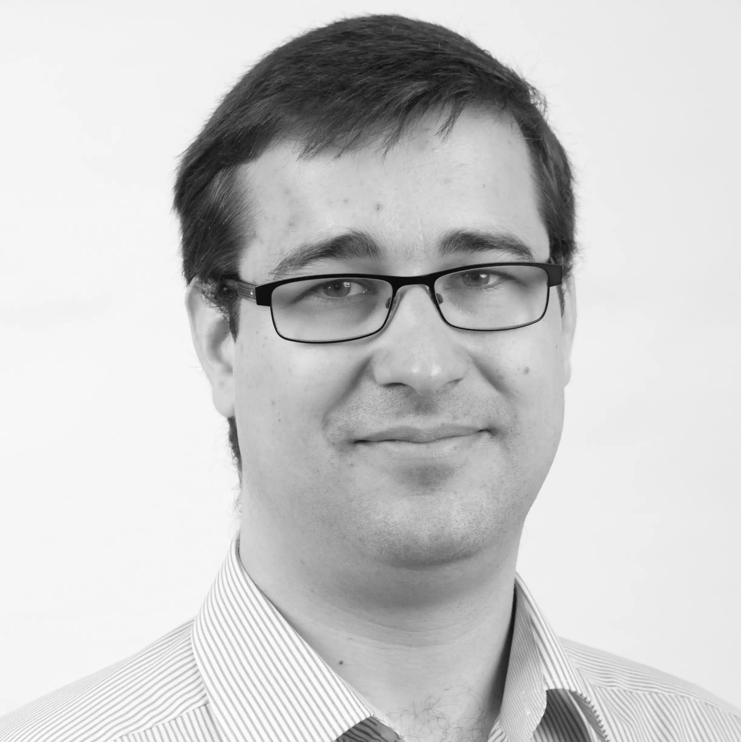 black and white photo of Péter Halász, founder of bookedby.me